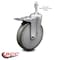 Service Caster 6 Inch Gray Polyurethane Wheel Swivel 10mm Stem Caster with Total Lock Brake SCC-TSTTL20S614-PPUB-M1015 - alternate 4